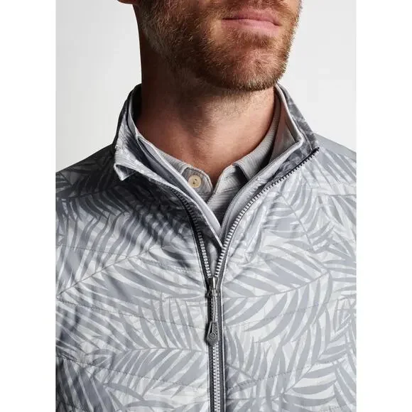 Peter Millar Crown Sport Hyperlight Fuse Elite Quilted Vest Jacket Gray M $200 - Picture 9 of 16